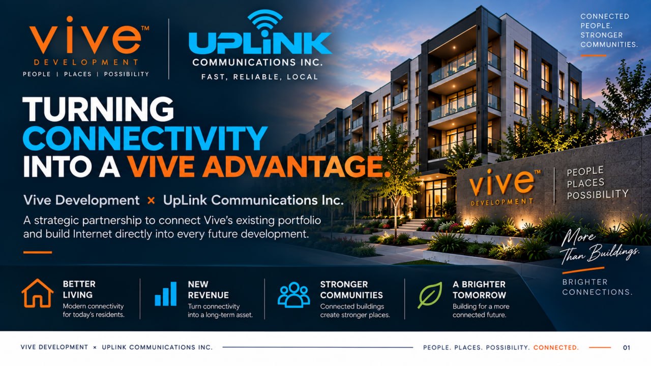 Vive Development and UpLink Communications strategic partnership proposal cover